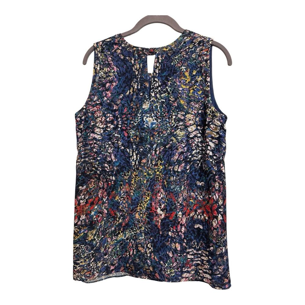 Cabi Womens Top Size M Stained Glass Abstract Monet Keyhole Sleeveless Artsy - Picture 2 of 9